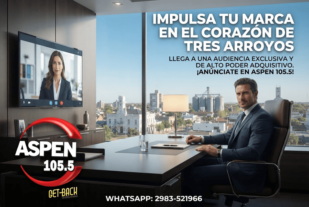 Publicidad en ASPEN Tres Arroyos 105.5 MHz - WhatsApp 2983-521966