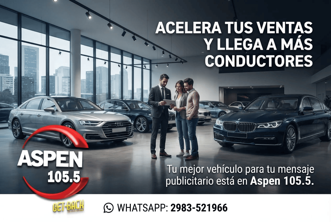 Espacio publicitario en ASPEN Tres Arroyos 105.5 MHz - WhatsApp 2983-521966